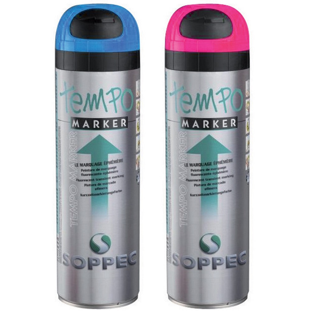 Bombe traceur Fluorescent ephemere a base de craie couleurs au choix - Clubinsport