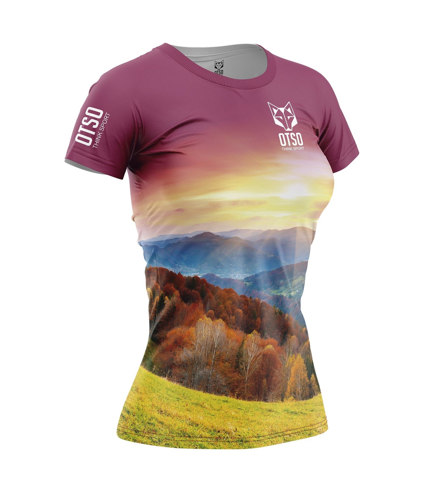 Tee-shirt manches courtes femme Otso Automne bleu