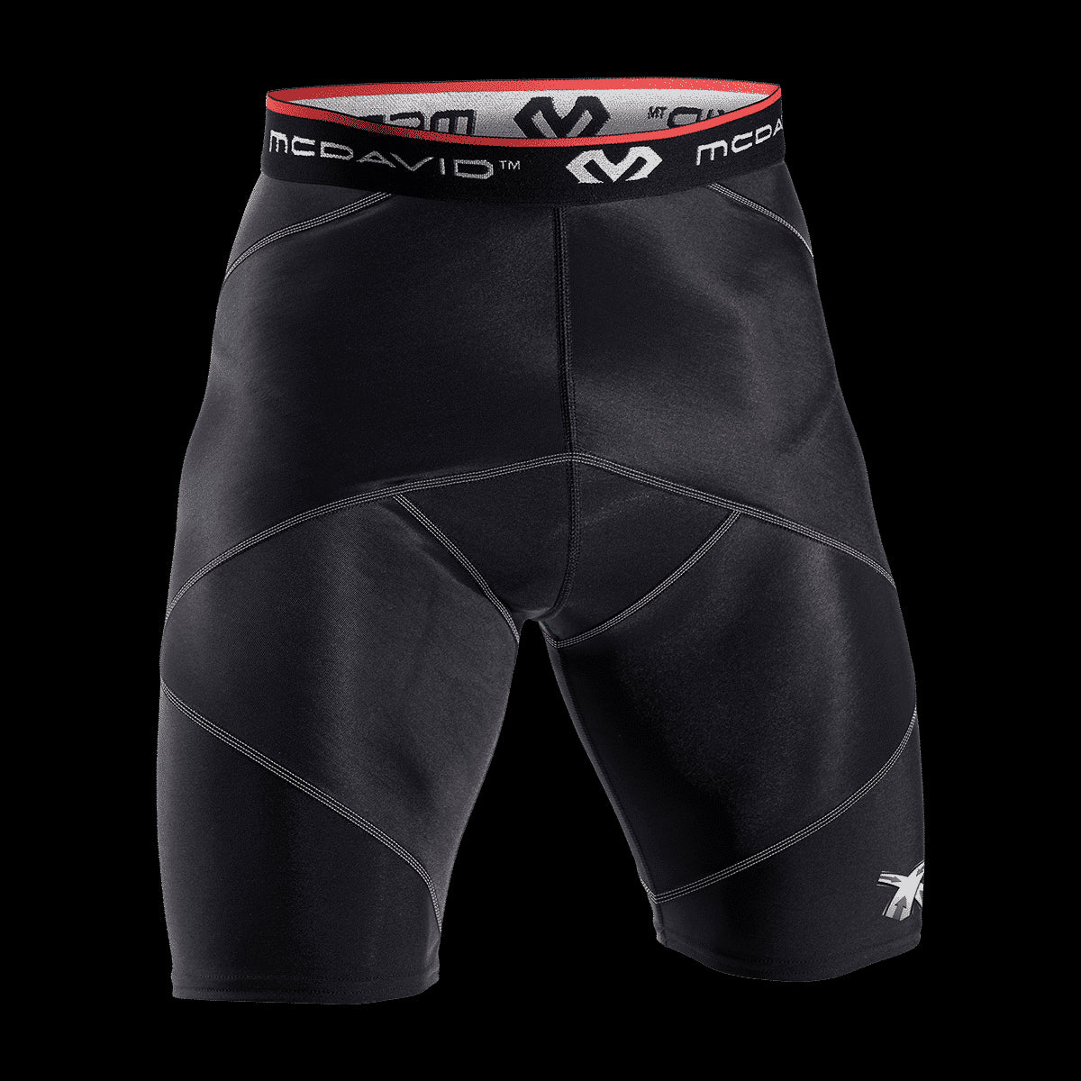 Short de compression Cross Compression pubalgies Mc David noir - Clubinsport