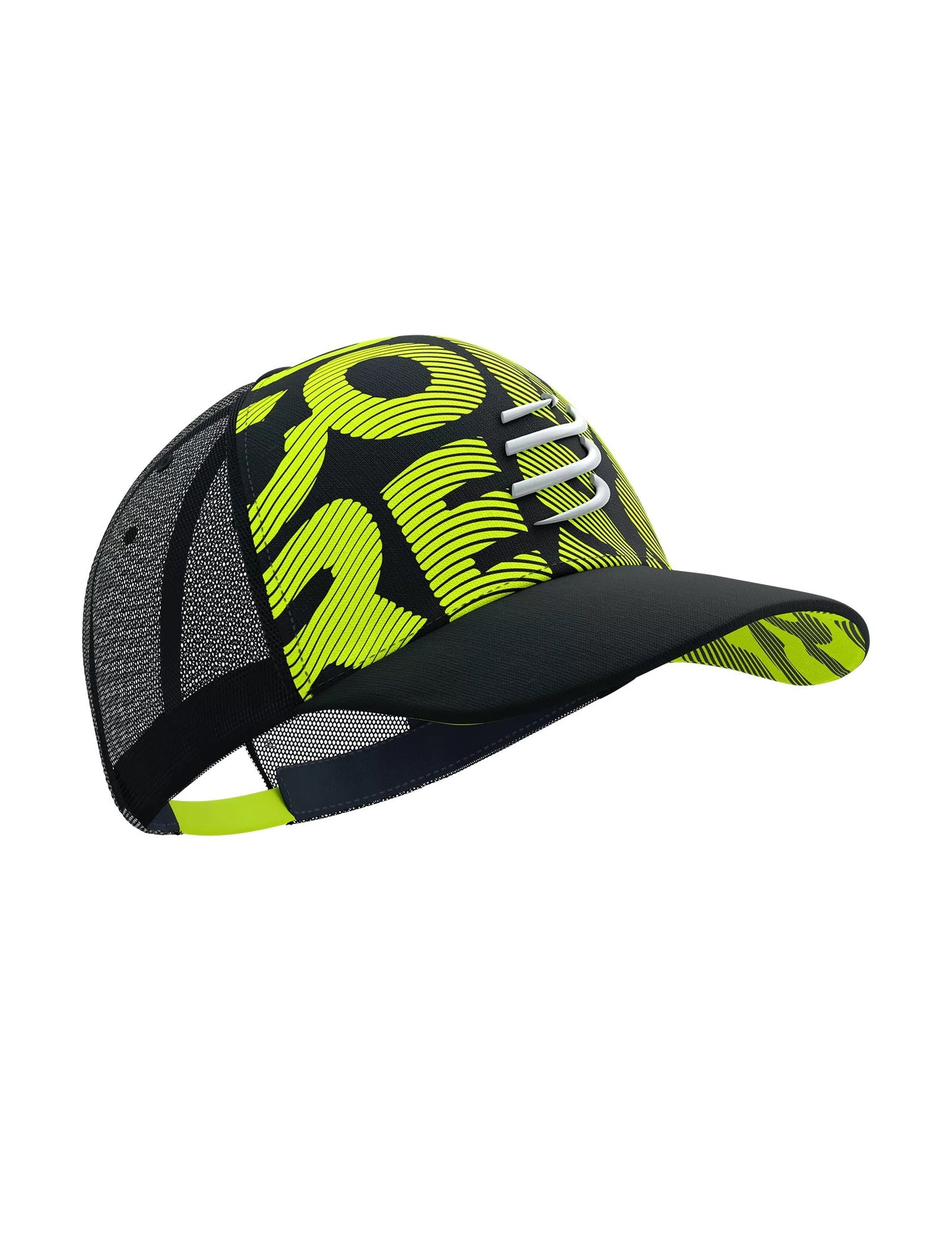 Casquette Compressport Noir fluo Trucker - Clubinsport