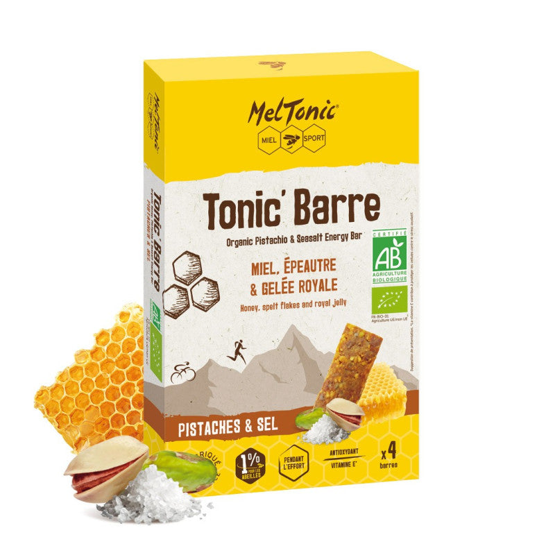 Barre énergétique TONIC' Barres Bio Meltonic miel epautre - Clubinsport