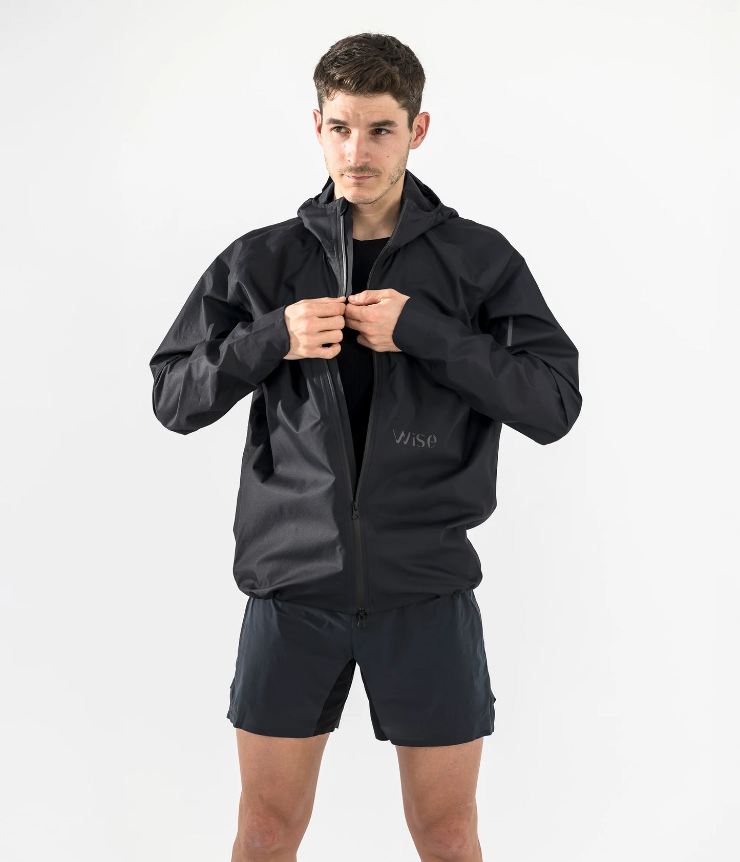 Veste de Pluie imperméable Wise blackshell noir - Clubinsport