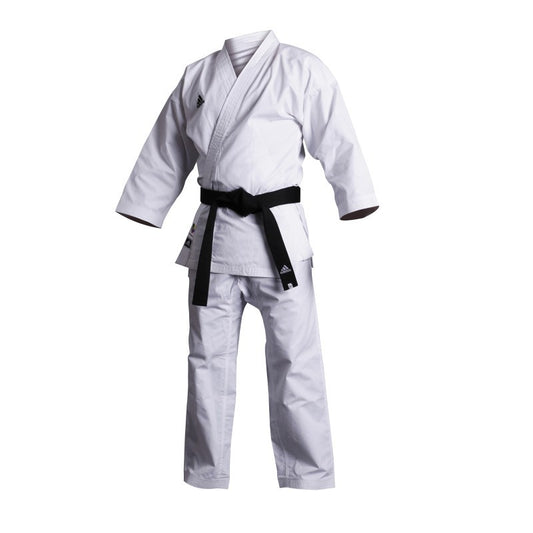 Kimono Karate blanc Adidas modele Kumite logo doré