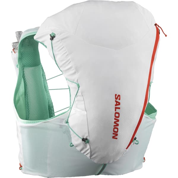 Sac de trail Salomon Adv Skin 12 blanc et vert electrique - Clubinsport