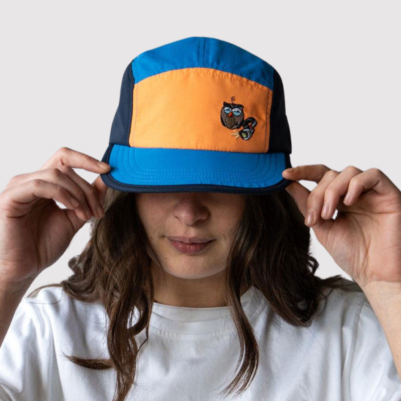 Casquette 5 Panel Des Bosses et des Bulles Retro Bleu