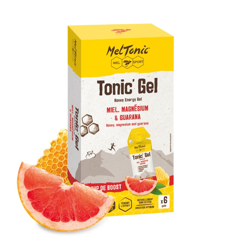 Gel énergétique x 6 bio Miel magnésium guarana Meltonic