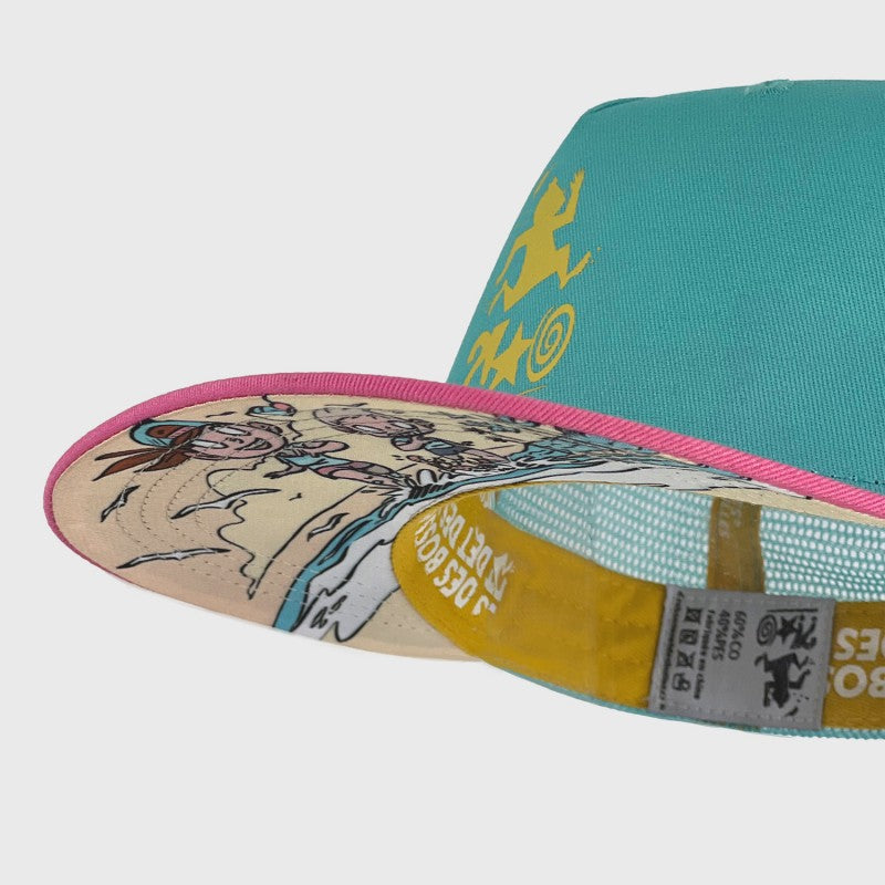 Casquette Trucker DBDB Island turquoise rose