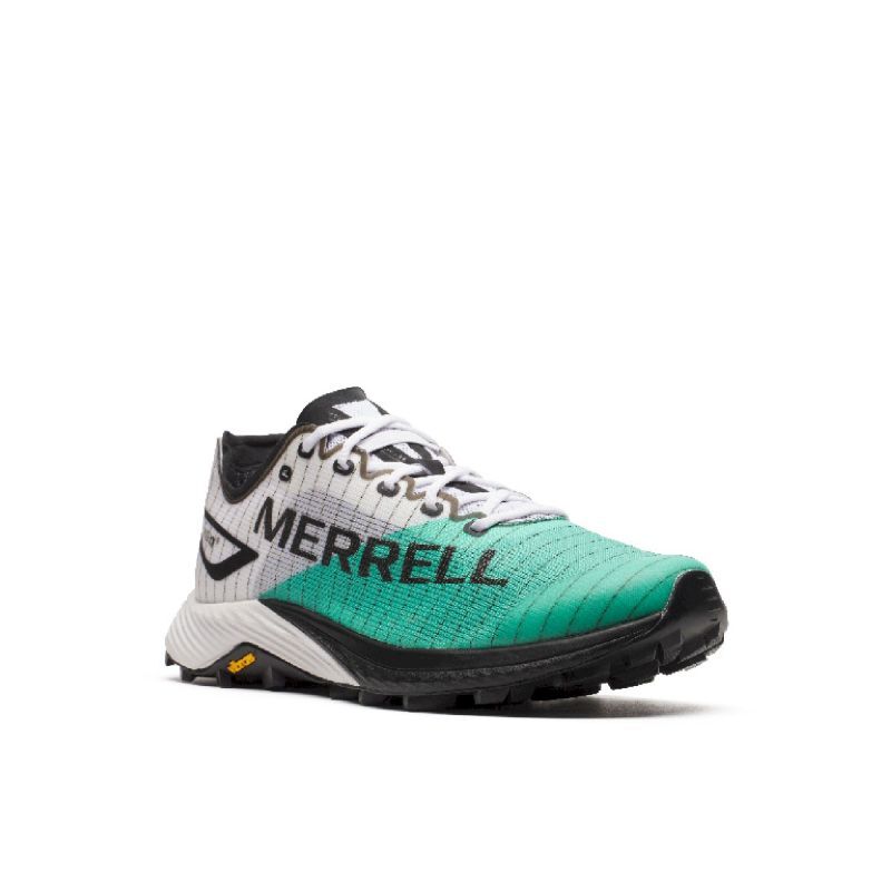 Chaussure de Trail Merrell MTL Long sky 2 Matryx blanc femme et turquoise