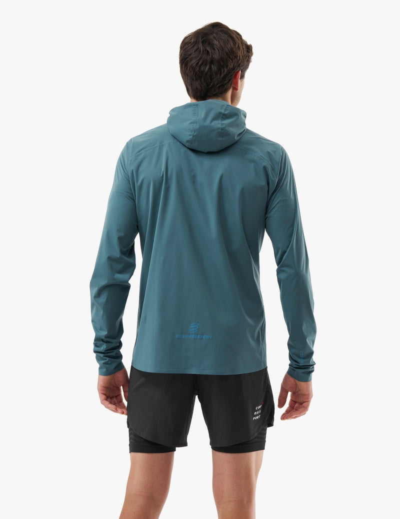 Veste imperméable homme Compressport Tempest bleu