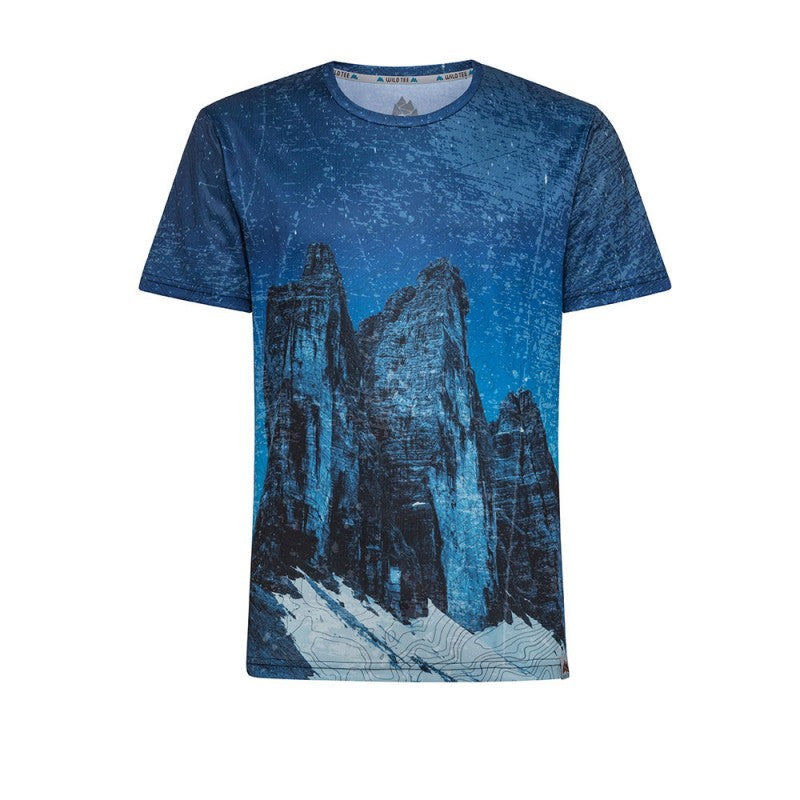 Tee-shirt manches courtes homme Wildtee Tre Cime classics bleu