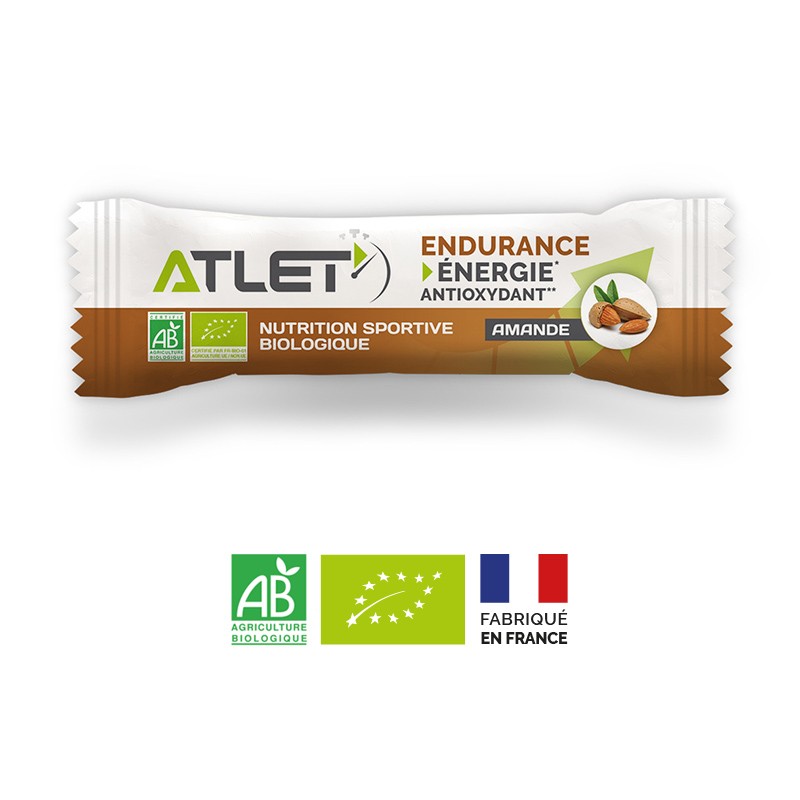 Barre énergétique biologique ATLET amande - Clubinsport