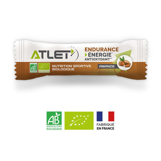 Barre énergétique biologique ATLET amande - Clubinsport
