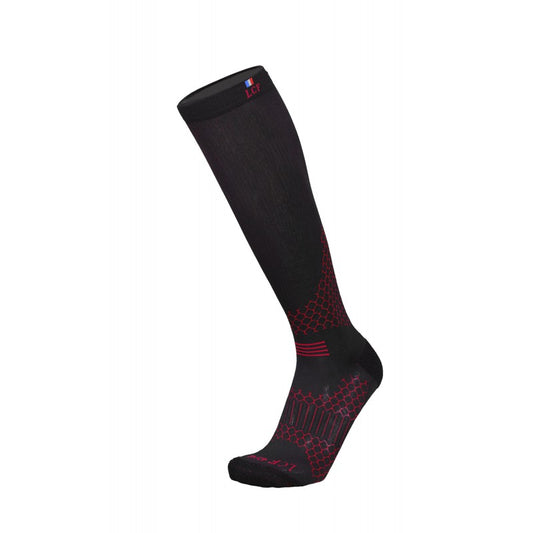 La Chaussette de France Running modele Rockies noir/rouge - Clubinsport
