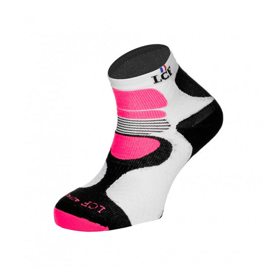 La Chaussette de France Running modele Nepal blanc et rose - Clubinsport