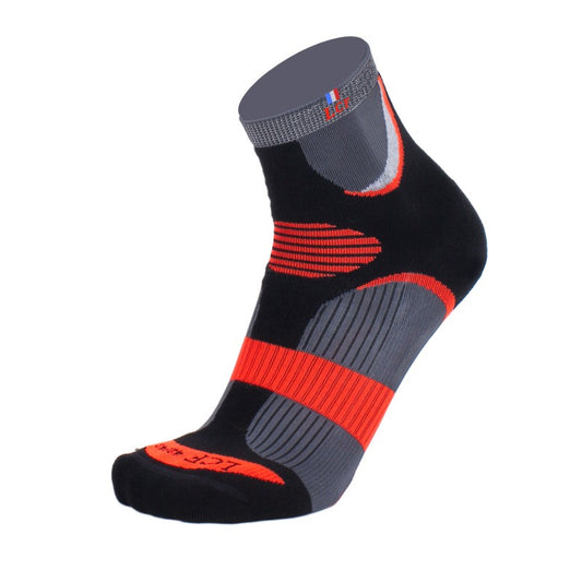 La Chaussette de France Running modele Sierra reflect noir/orange - Clubinsport