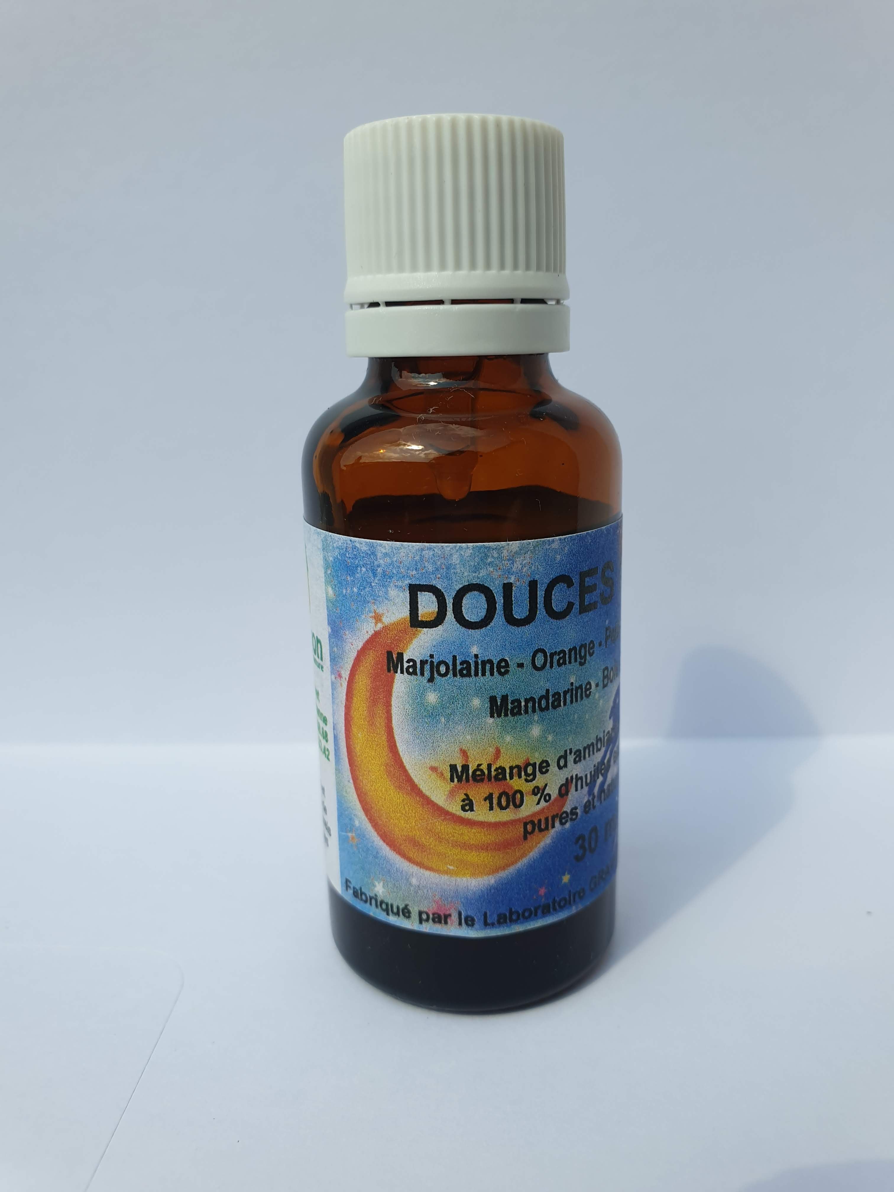 Huile esentielle Bio Douce nuits Marjolaine Orange Petit grain Lavande Mandarine Bois de rose   30 ml - Clubinsport