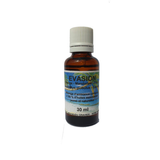 Huile esentielle Bio Evasion Orange Mandarine Citron Eucalypstus Canelle 30 ml - Clubinsport