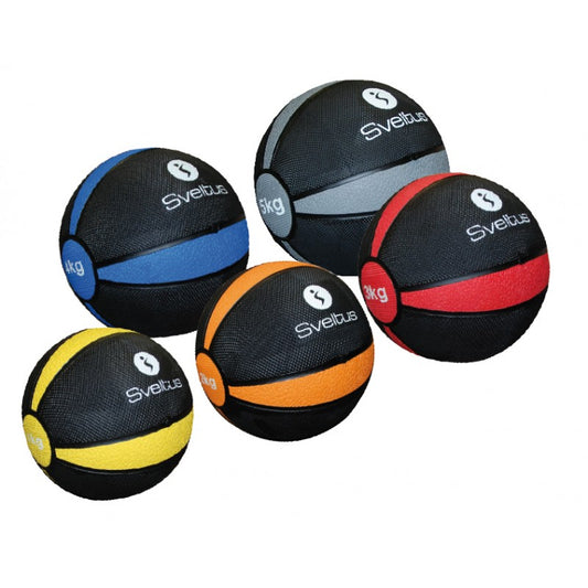 Medecine ball Sveltus noir poids au choix - Clubinsport