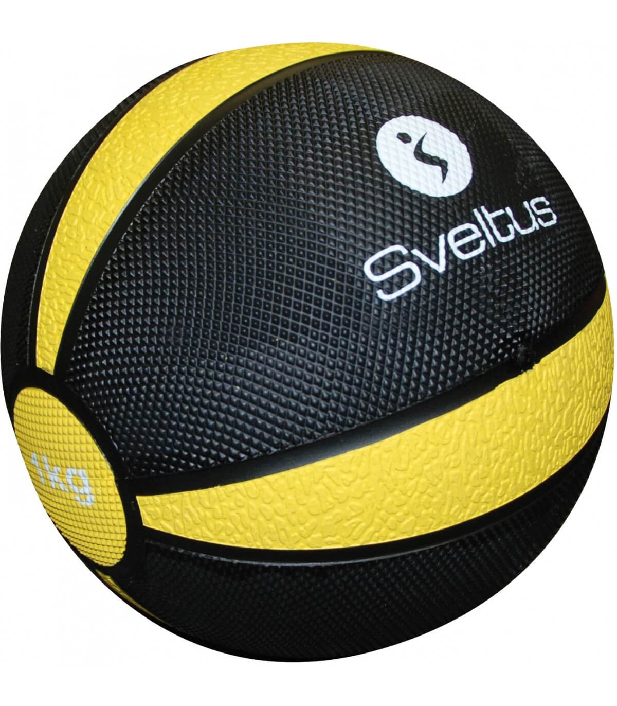 Medecine ball Sveltus noir poids au choix - Clubinsport