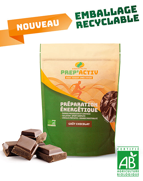 Prepactiv Chocolat Crème énergétique  biologique Enduractiv - Clubinsport