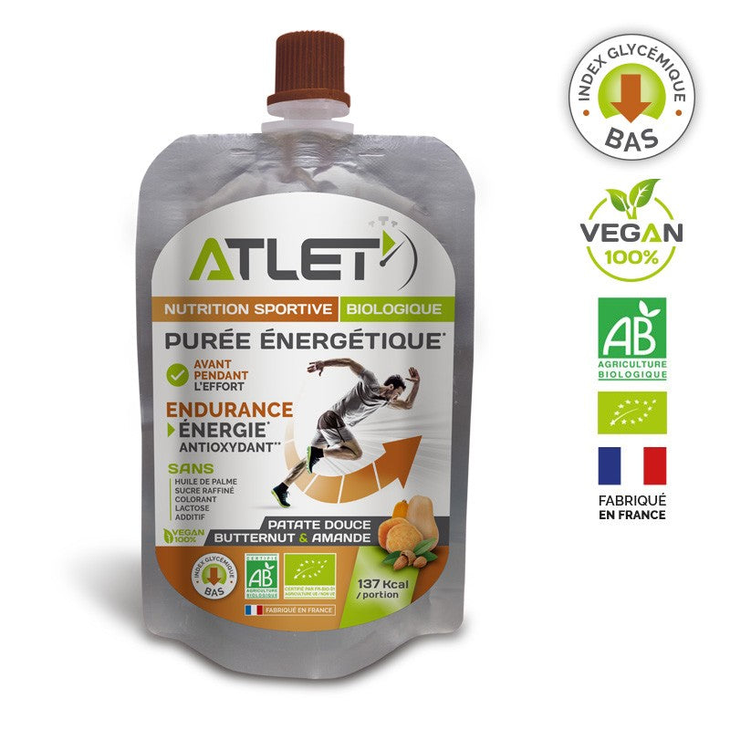 Purée énergétique Atlet patate douce butternut & amande - Clubinsport