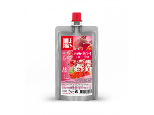 Pulpes de fruits Bio Vegan 65g Mule bar Fraise Groseille  Betterave - Clubinsport