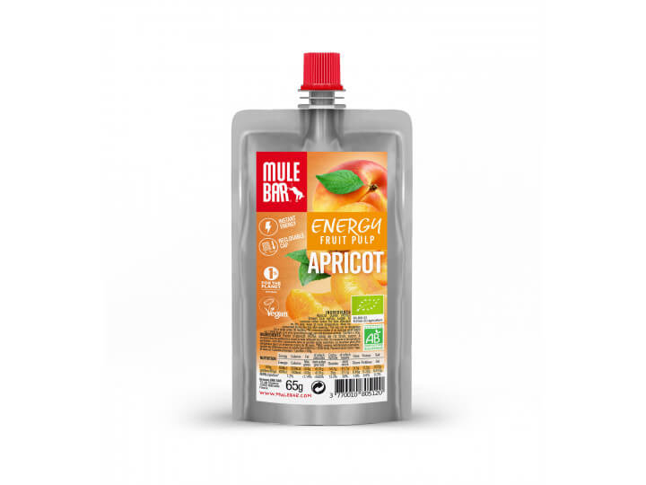 Pulpes de fruits Bio Vegan 65g Mule bar Abricot - Clubinsport