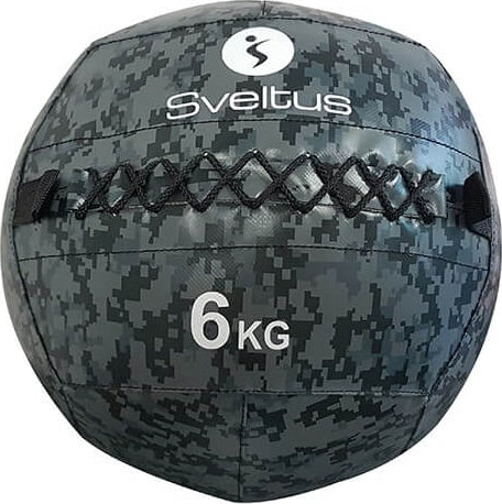 Wallball camo à projeter au sol Sveltus poids au choix noir - Clubinsport