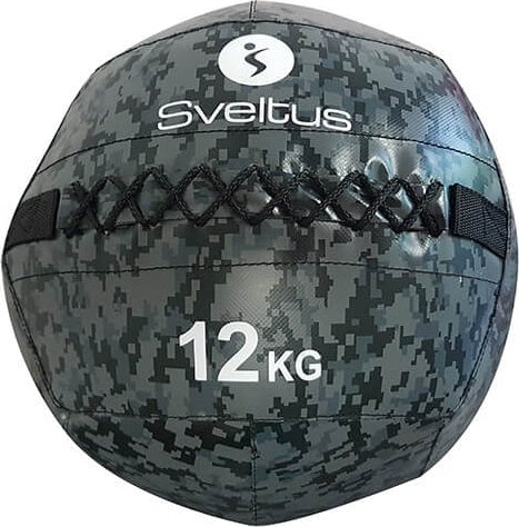 Wallball camo à projeter au sol Sveltus poids au choix noir - Clubinsport