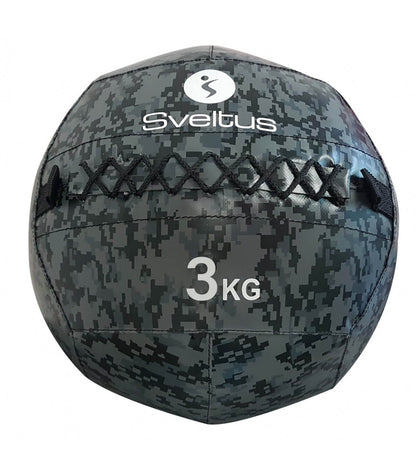 Wallball camo à projeter au sol Sveltus poids au choix noir - Clubinsport