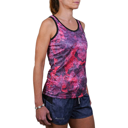 Débardeur femme Wild tee modele Tank MOP Red rose - Clubinsport