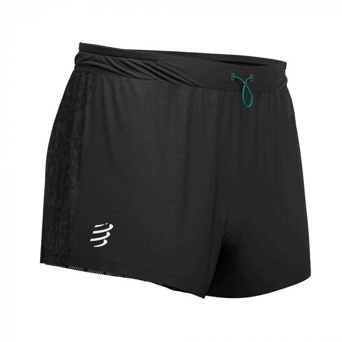 Short homme Compressport Racing split short noir - Clubinsport
