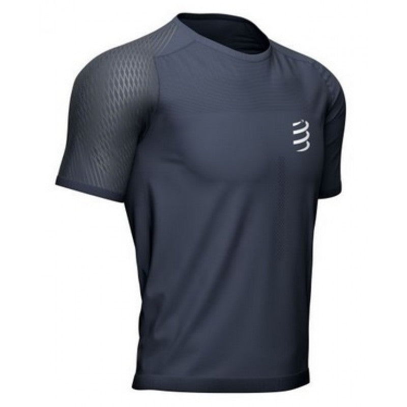 Tee-shirt manches courtes homme Compressport bleu Performance SS - Clubinsport