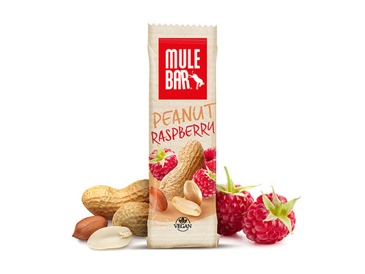 Barre énergétique vegan Mulebar 40g / Cacahuète Framboise - Clubinsport