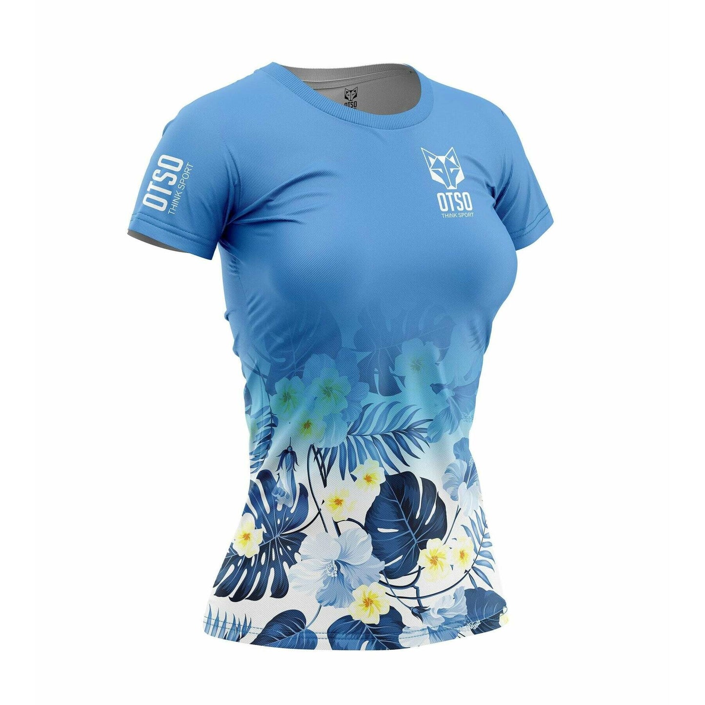Tee-shirt manches courtes femme Otso Spring bleu - Clubinsport