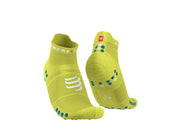 Chaussettes basses compressport jaunes fluo - Clubinsport