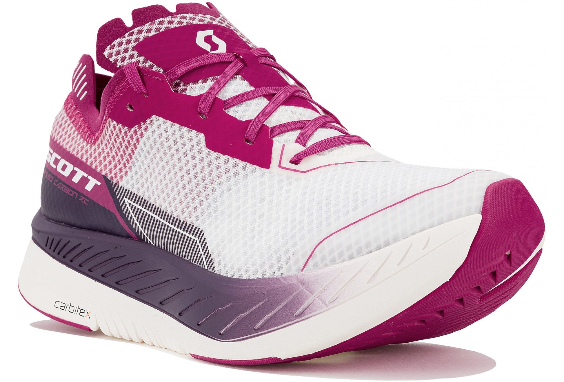 Chaussures de route Scott Carbon Speed rose blanc - Clubinsport
