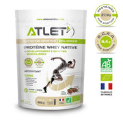 Protéine Whey Native cacao 450g biologique Atlet - Clubinsport