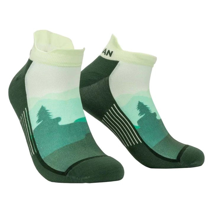 Chaussettes Nathan Merinos Signature Speed Tab Socks Vert - Clubinsport