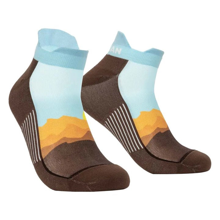 Chaussettes Nathan Merinos Signature Speed Tab Desert marron - Clubinsport