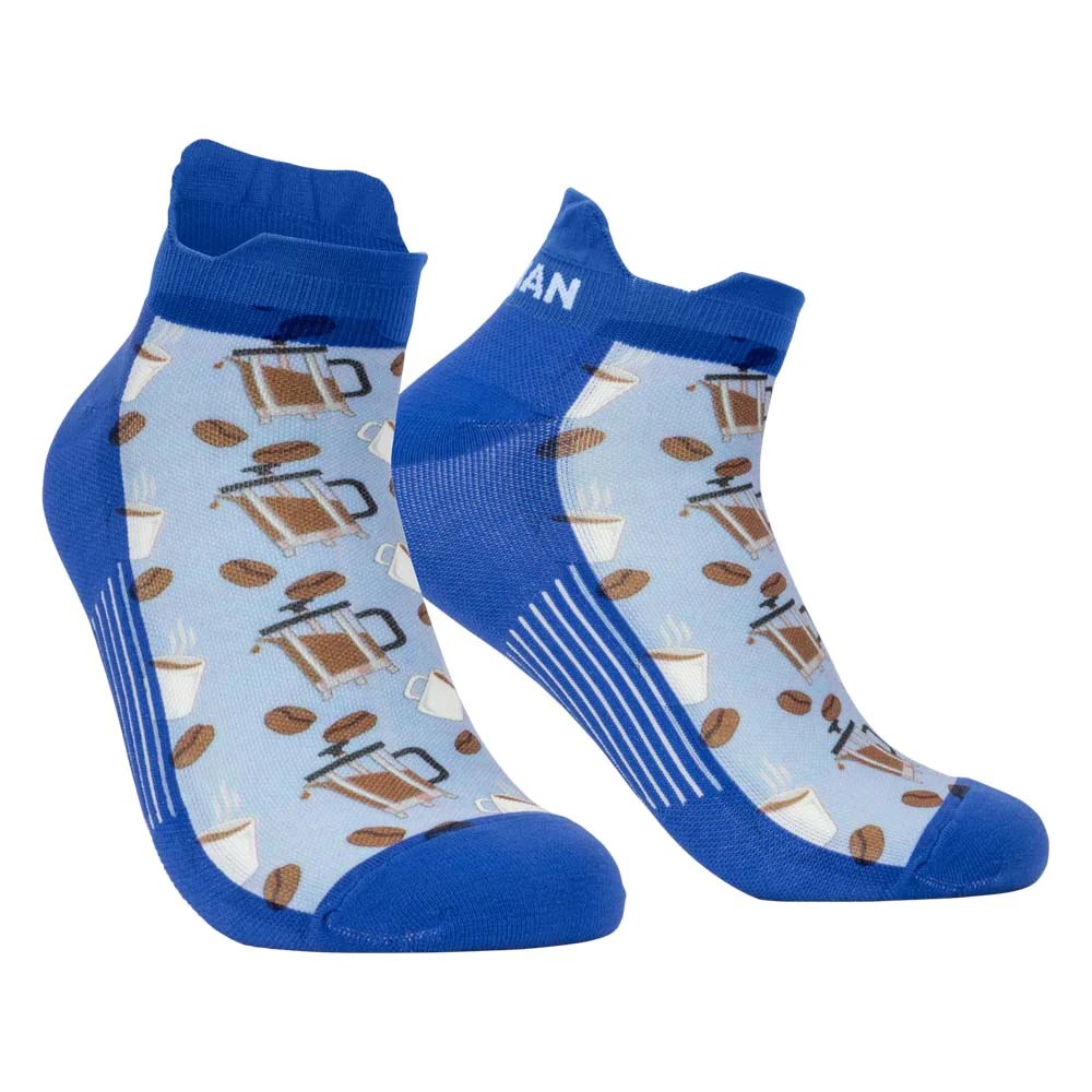 Chaussettes Nathan Merinos Signature Speed Tab Café bleu - Clubinsport