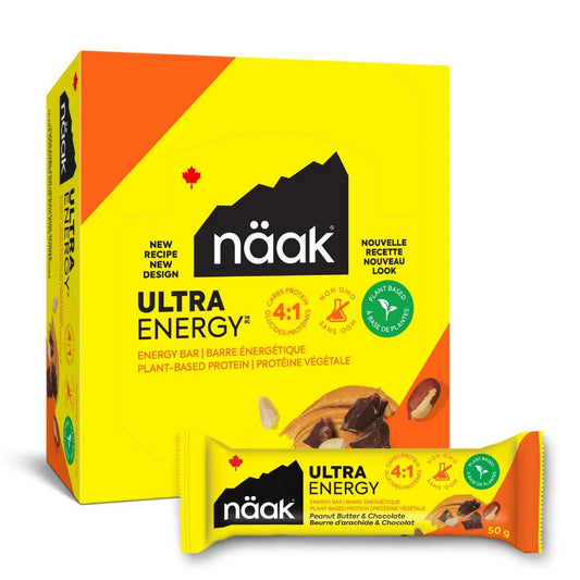 Barre énergétique Naak beurre de cacahuetes et chocolat - Clubinsport