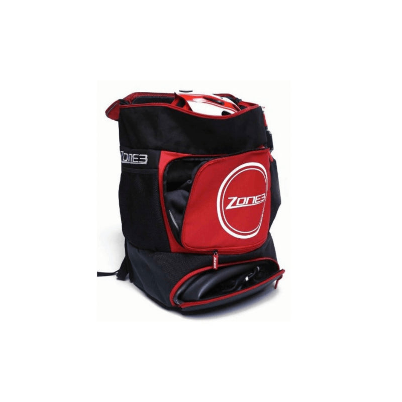 Sac à dos Transition pour Triathlon Zone3 Transition Noir Rouge - Clubinsport