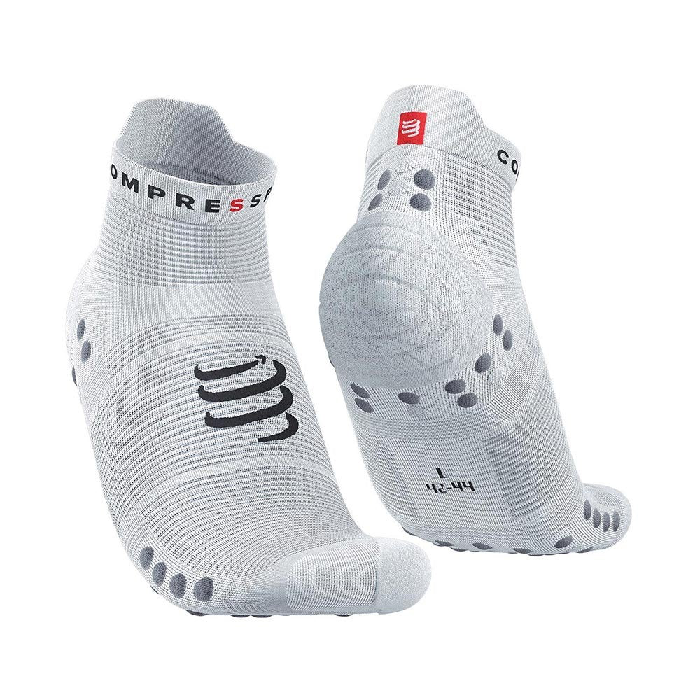 Chaussettes Compressport Pro Racing Socks v4.0 run Blanc Alloy - Clubinsport