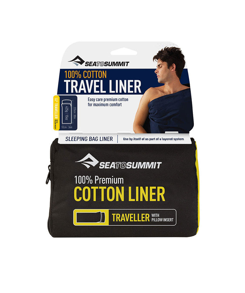 Drap de sac Sea to Summit Traveller Pillow bleu mer - Clubinsport