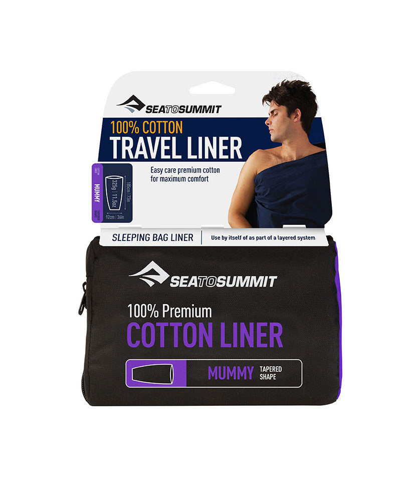 Drap de sac Sea to Summit Mummy Tapered bleu marine - Clubinsport