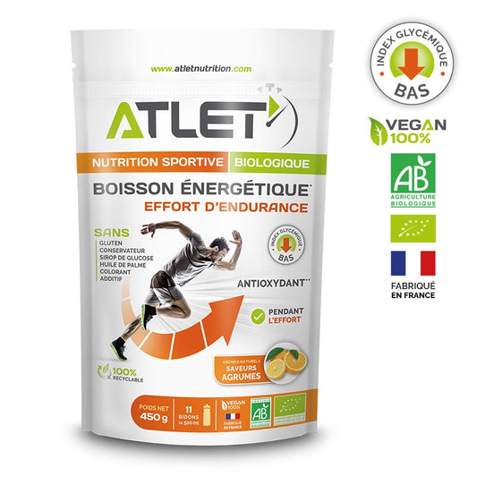 Boisson d'effort energetique Atlet agrumes 450 g - Clubinsport