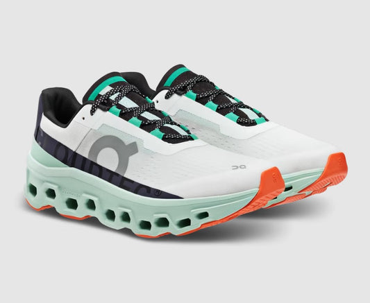 Chaussure Route Cloudmonster homme ON Running blanc vert - Clubinsport