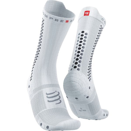 Chaussettes Compressport Pro Racing Socks Bike Blanc - Clubinsport