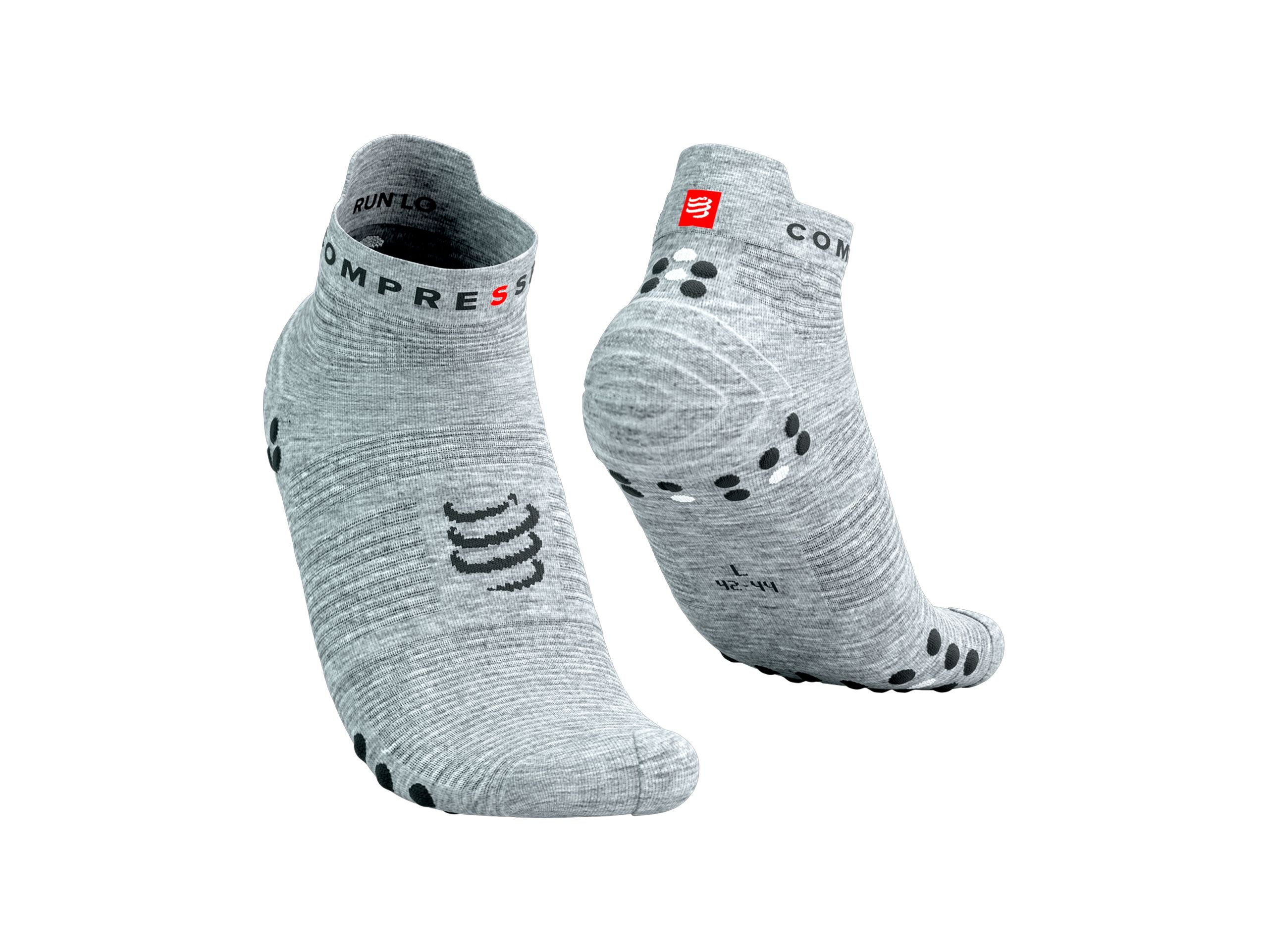 Chaussettes Compressport Pro Racing Socks v4.0 run Blanc fjord blu - Clubinsport